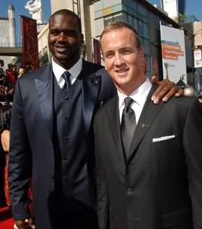 Businessmen Shaquille O'Neal and Peyton Manning