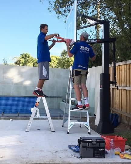 building a backyard basketball court